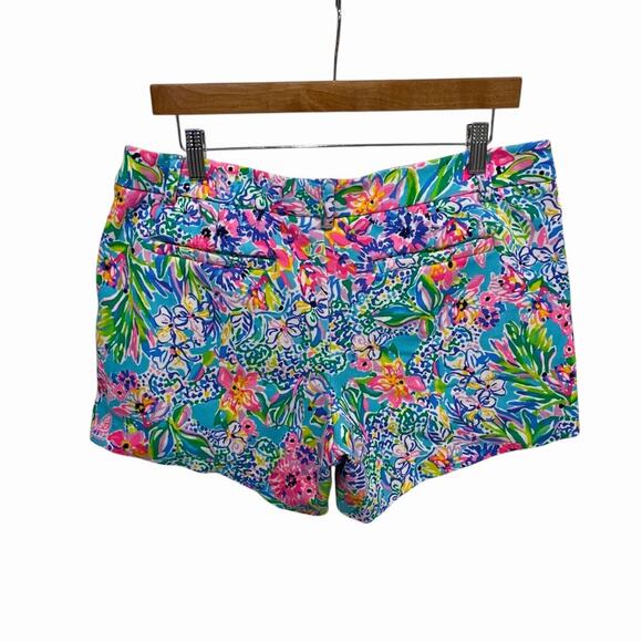 Lilly Pulitzer Callahan Short Amalfi Blue Alligator Isle 12 Colorful Preppy - Picture 3 of 7